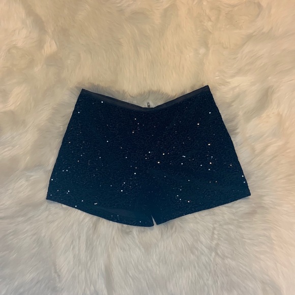 💎BLACK SEQUIN SHORTS - Picture 2 of 3